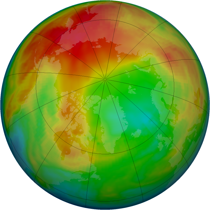 Arctic ozone map for 03 February 1998